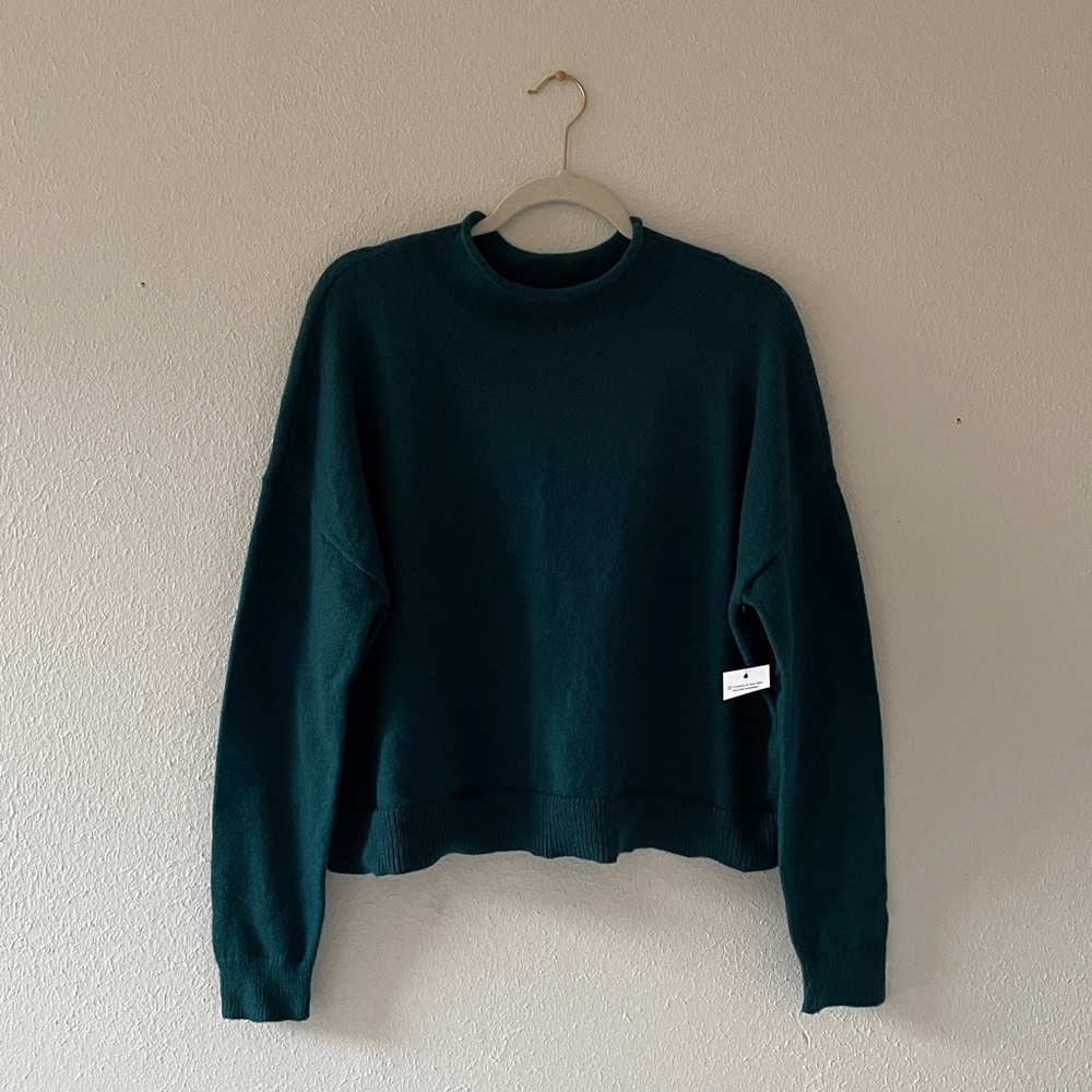 Sonoma Mock Neck Sweater Shorter Length Long Sleeve Staple Wardrobe